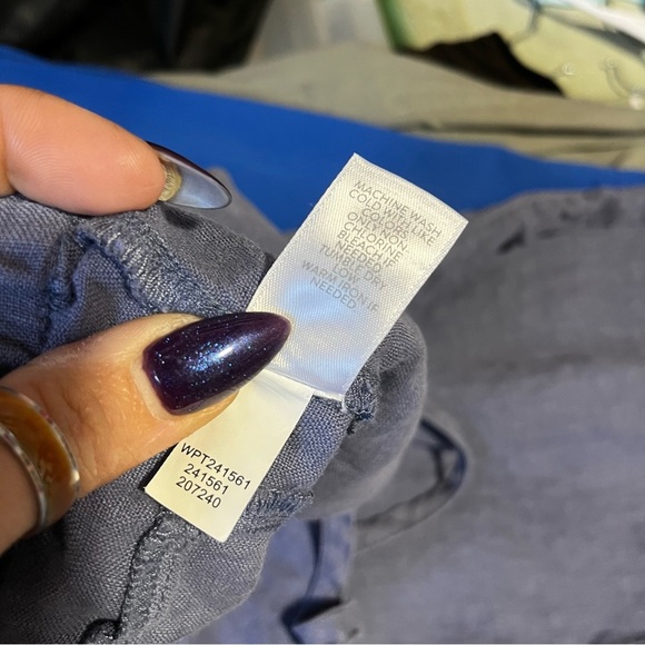 J JILL PURE JILL Garment Dyed Linen Crop Pant Travel Casual Commute Beach Comfy - Picture 6 of 12